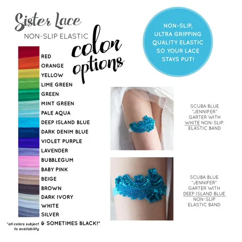 Pale Aqua Wedding Garter Lace All The Way Around - The Tiffany