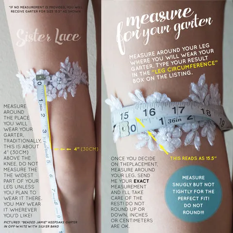 Pale Aqua Wedding Garter Lace All The Way Around - The Tiffany