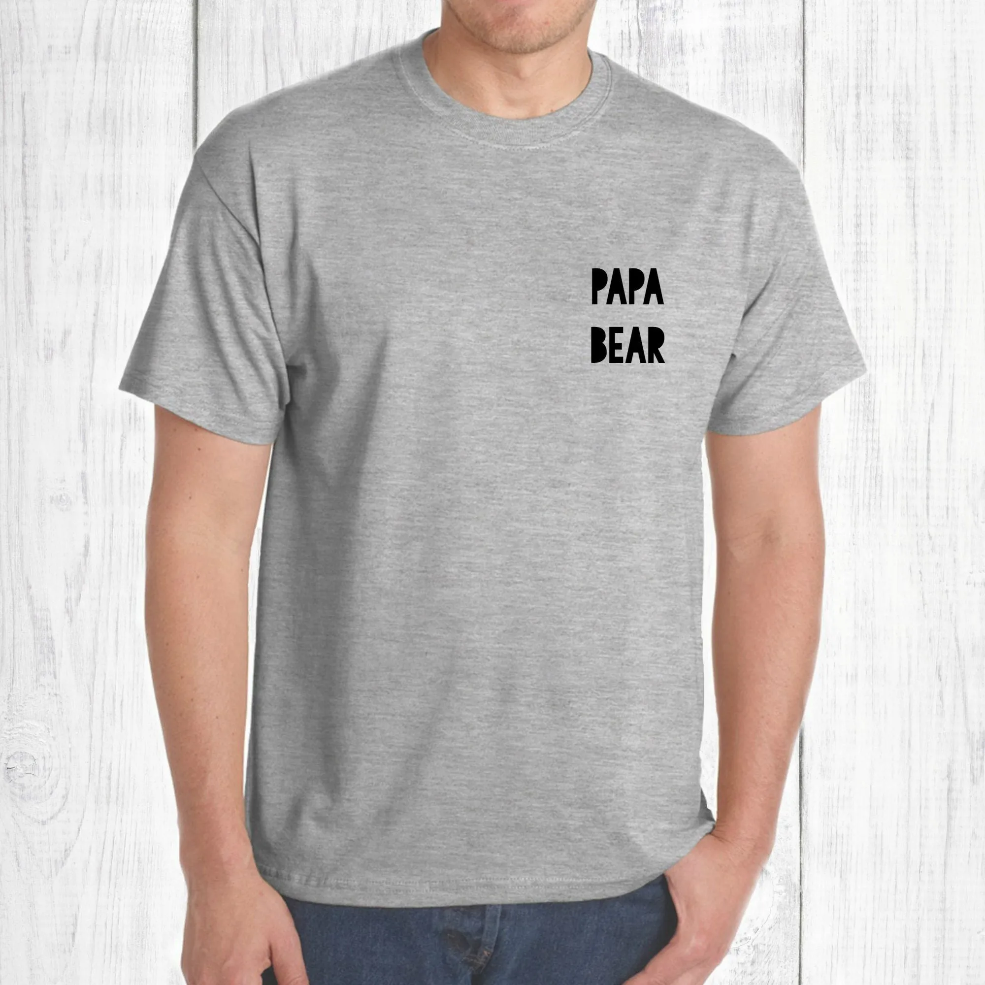 Papa Bear and Baby Bear T Shirt Set