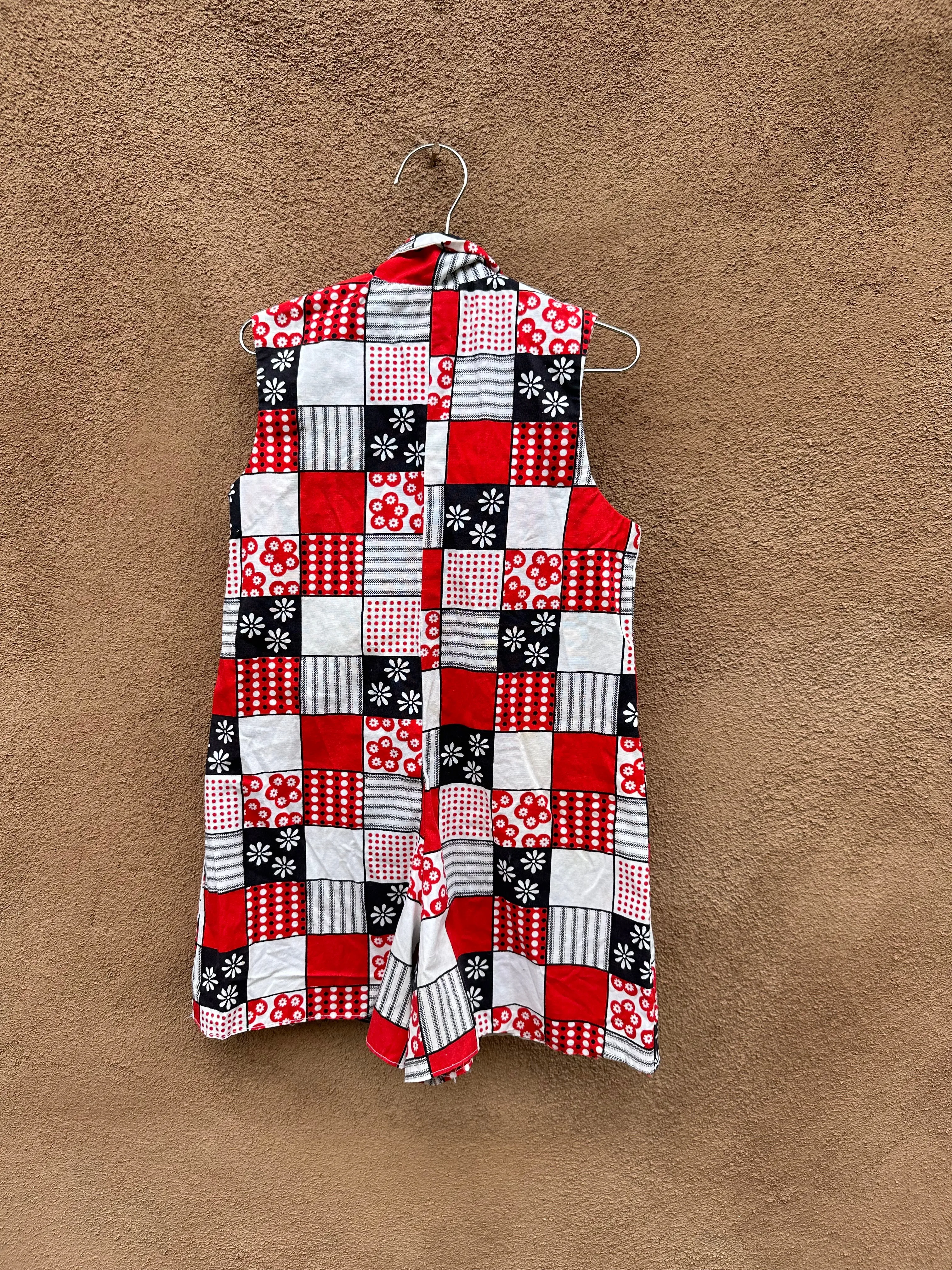 Patchwork Print 1960's Romper