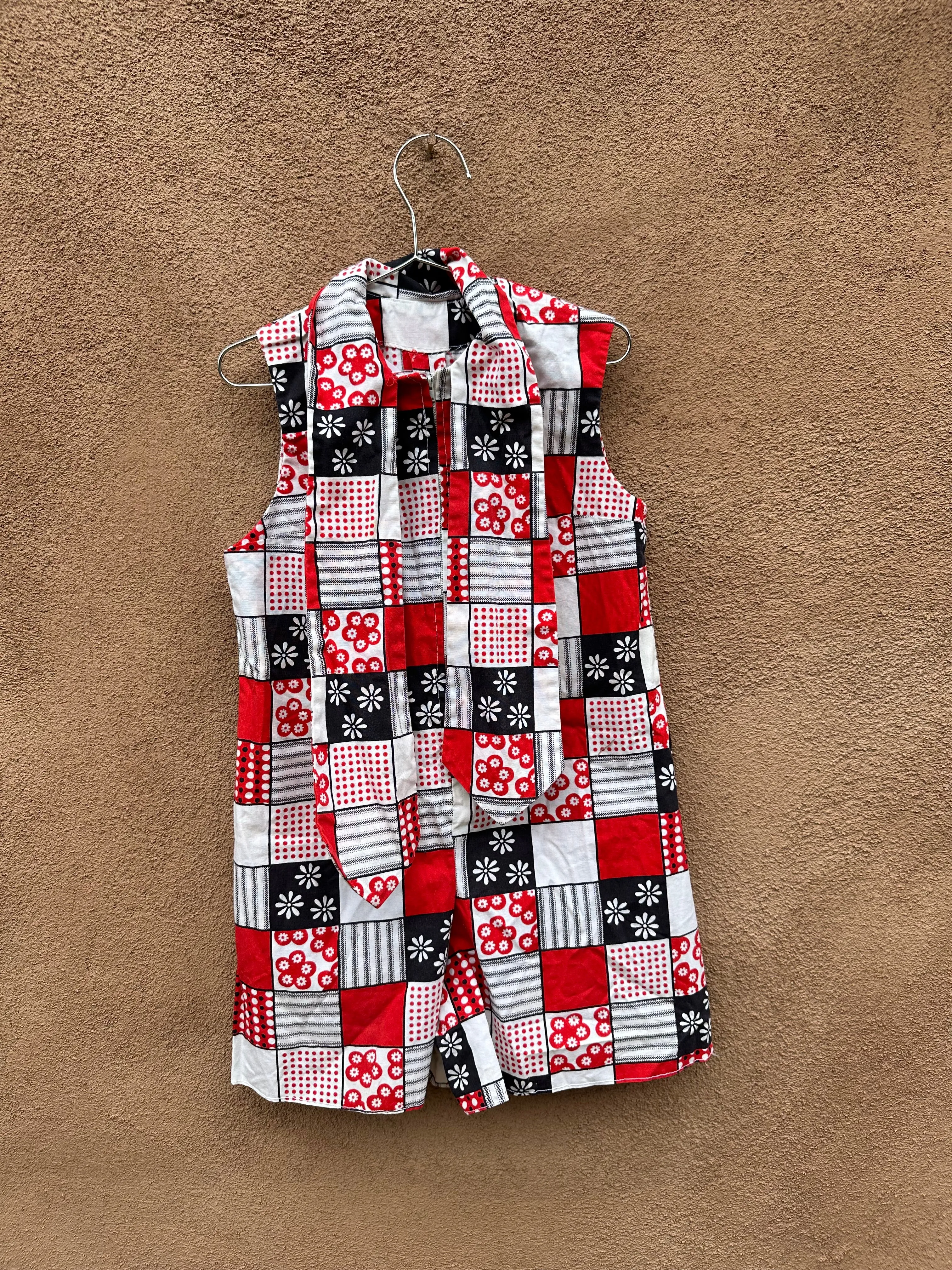 Patchwork Print 1960's Romper