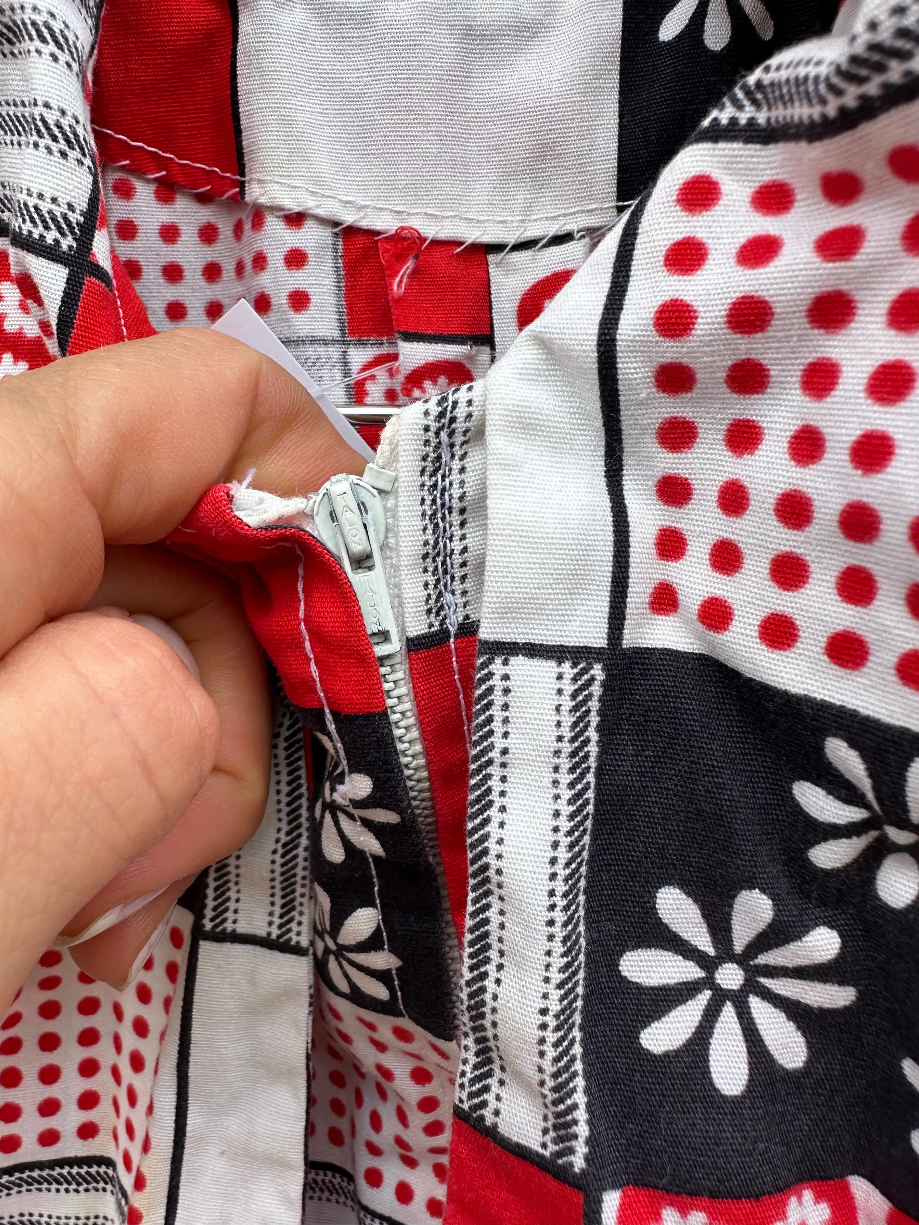 Patchwork Print 1960's Romper