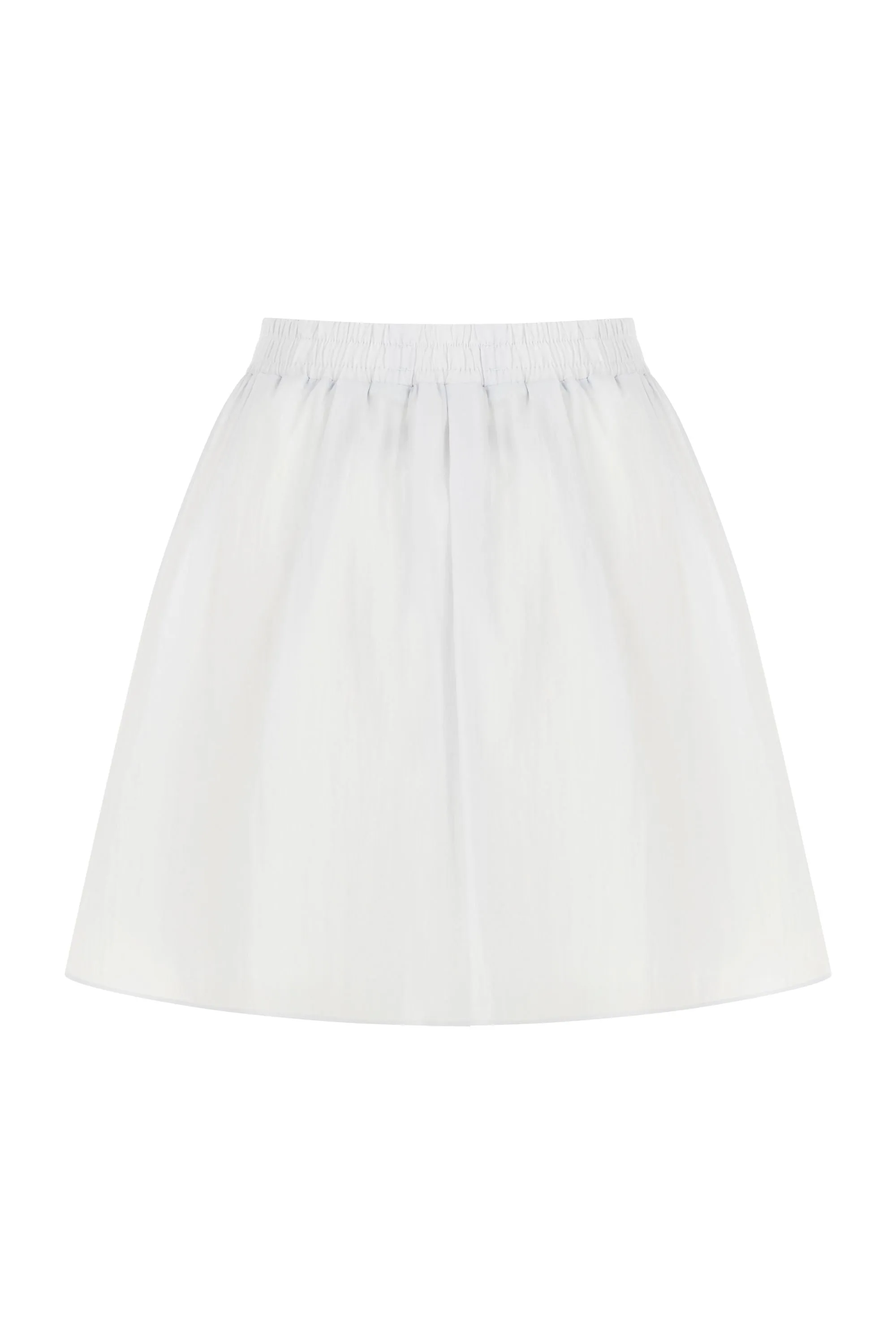 Pleated Mini White Skirt