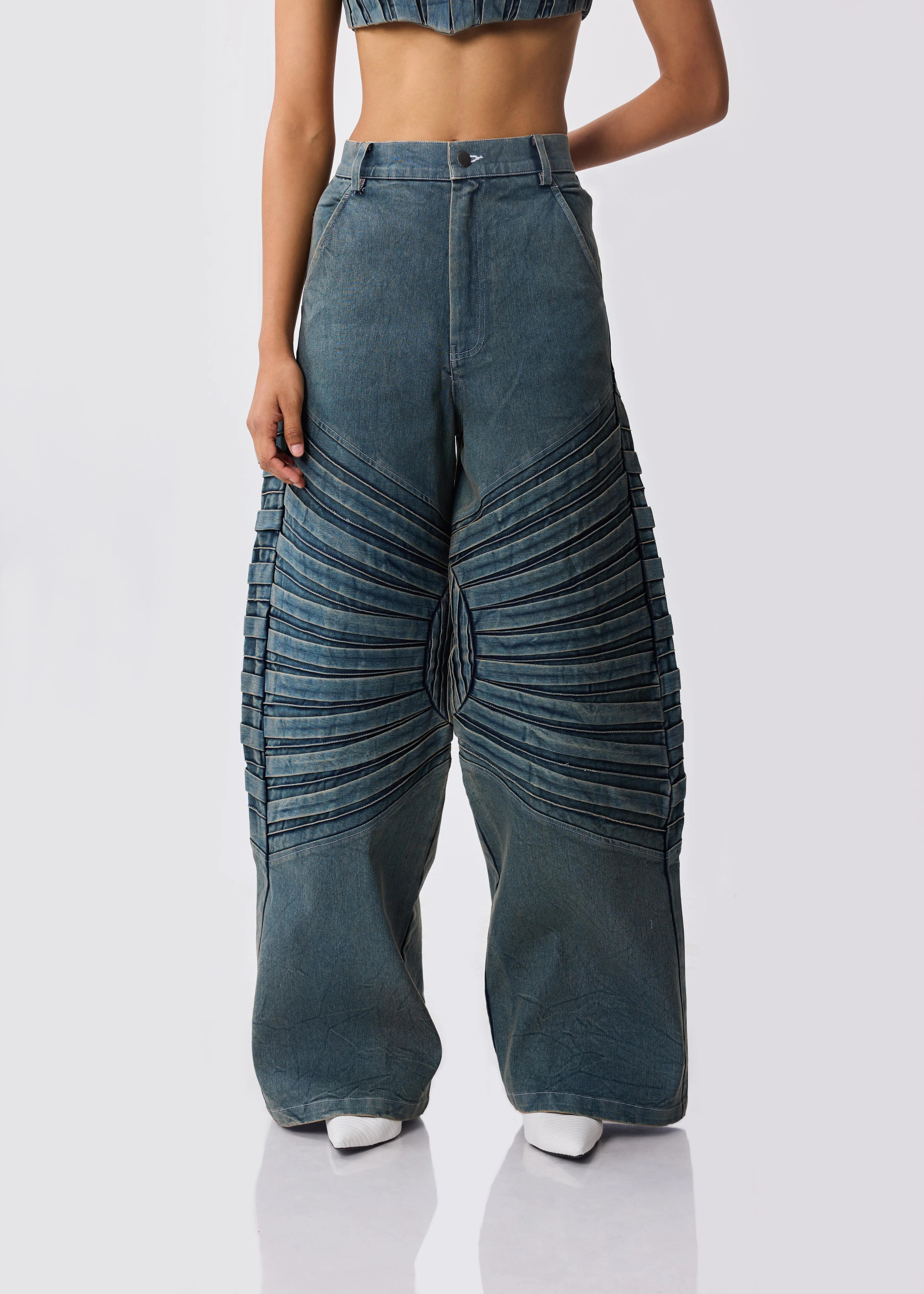 Pleated Tube   Almighty Denim Set