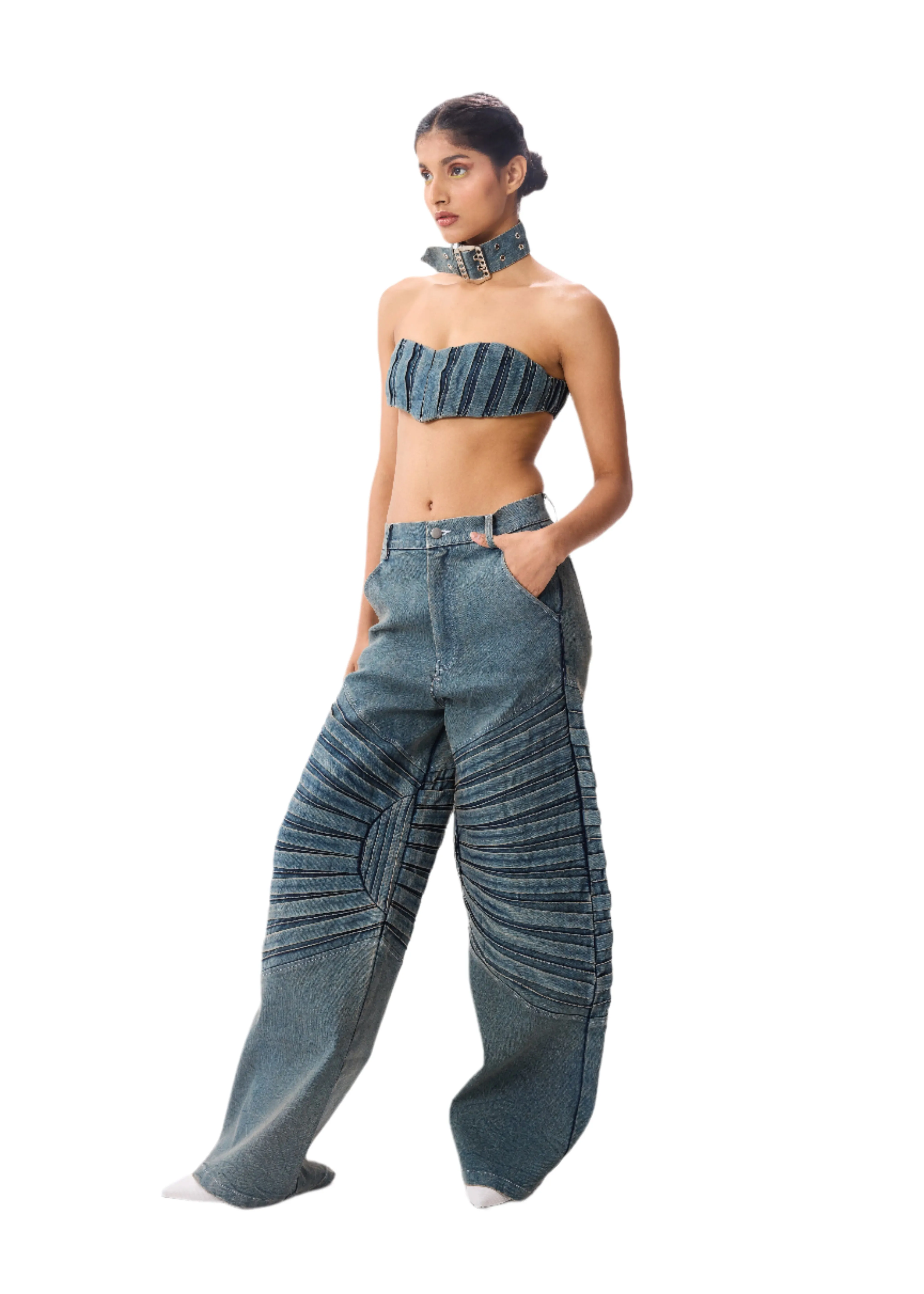 Pleated Tube   Almighty Denim Set