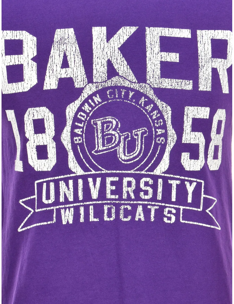 Purple Printed T-shirt - S