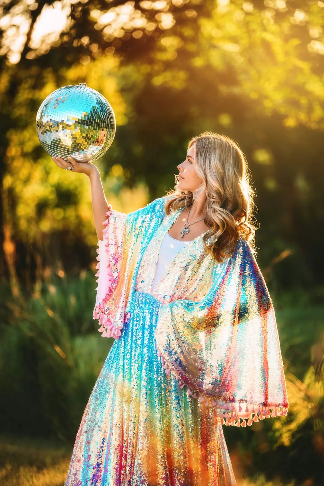 Rainbow Disco-Beautiful boho inspired gown - (TEEN-ADULT) -Maternity friendly.