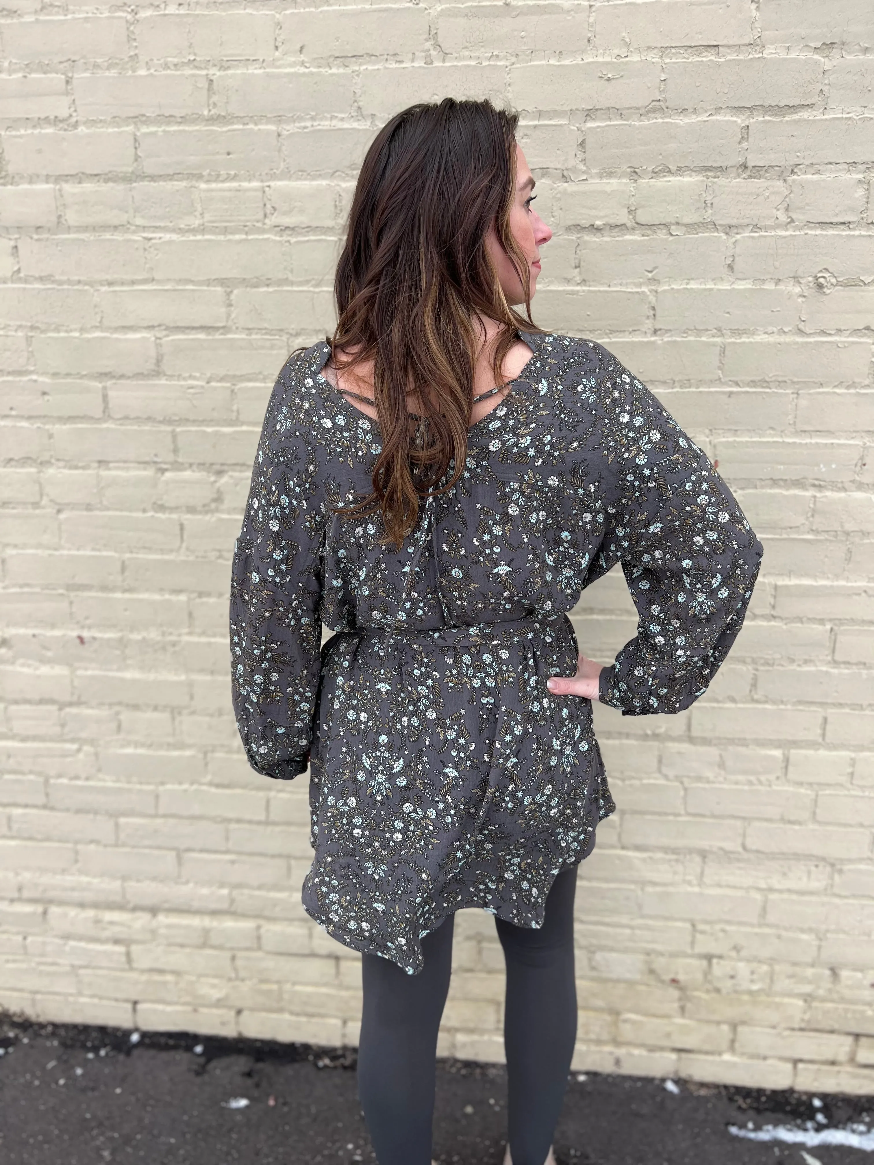 Raw Hem Detail Shirt Dress