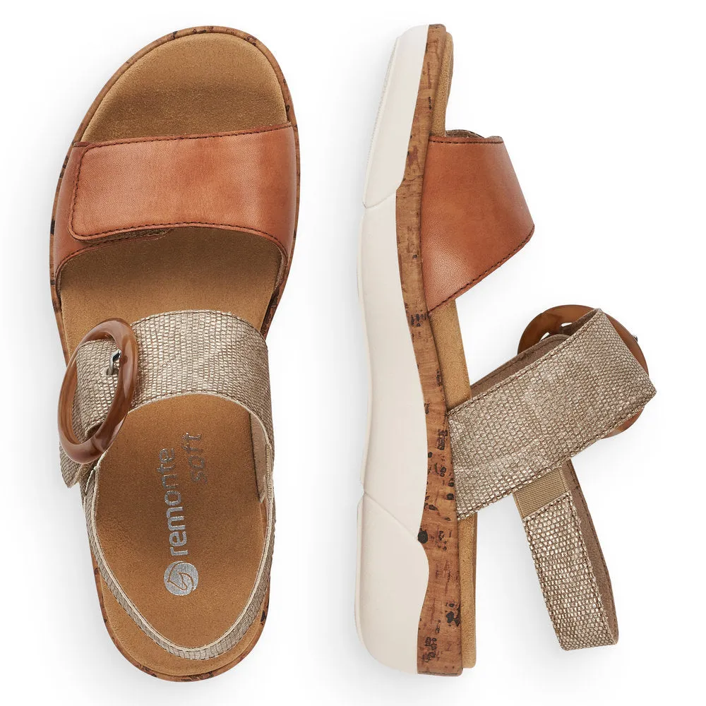 Remonte Ladies 2 Tone Adjustable Sandal