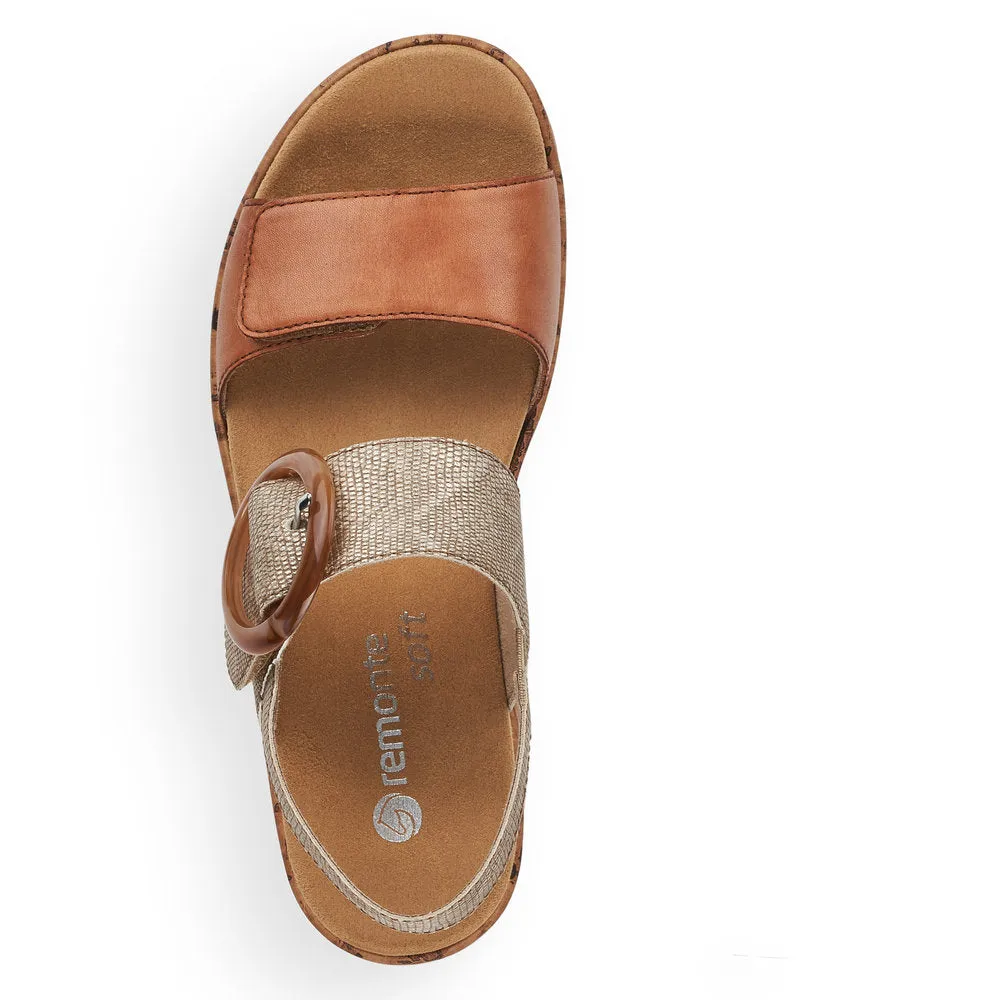 Remonte Ladies 2 Tone Adjustable Sandal