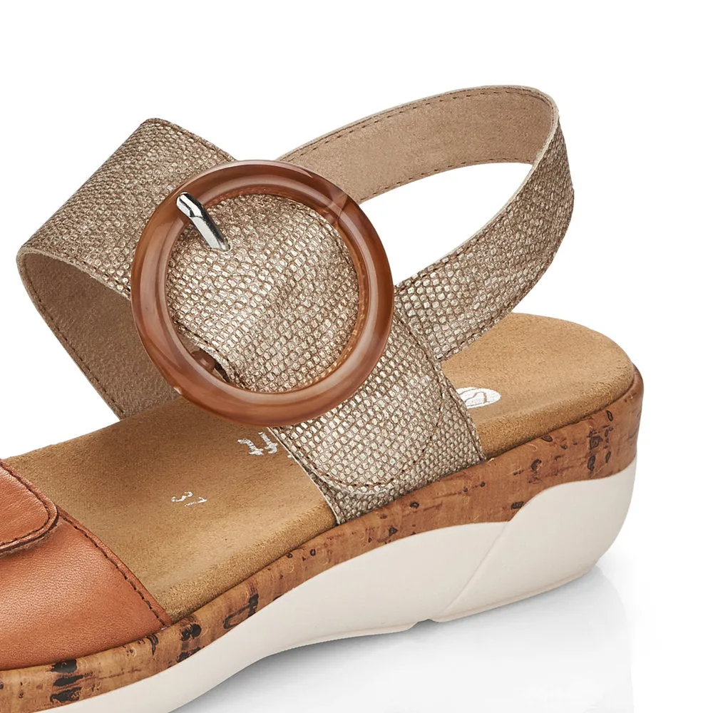Remonte Ladies 2 Tone Adjustable Sandal