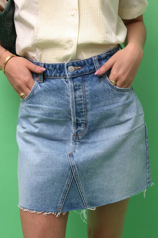 ROLLAS CUTOFF DENIM SKIRT