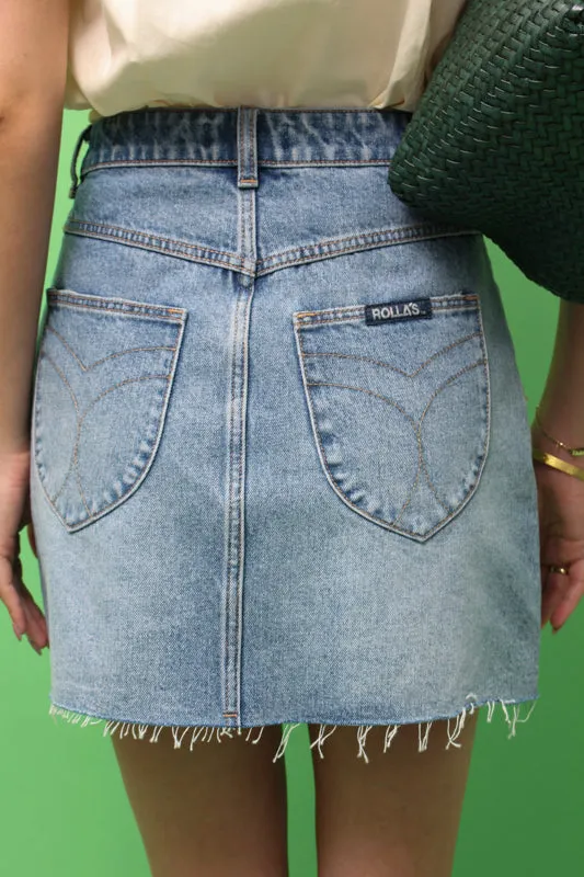ROLLAS CUTOFF DENIM SKIRT