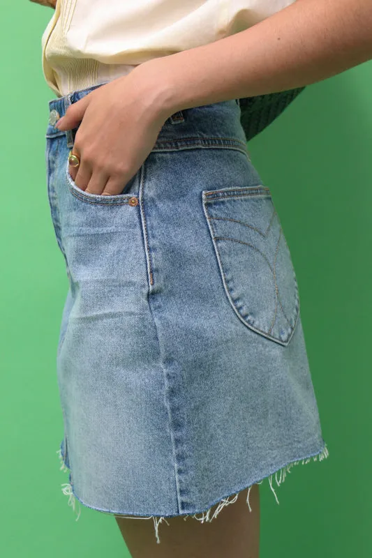 ROLLAS CUTOFF DENIM SKIRT