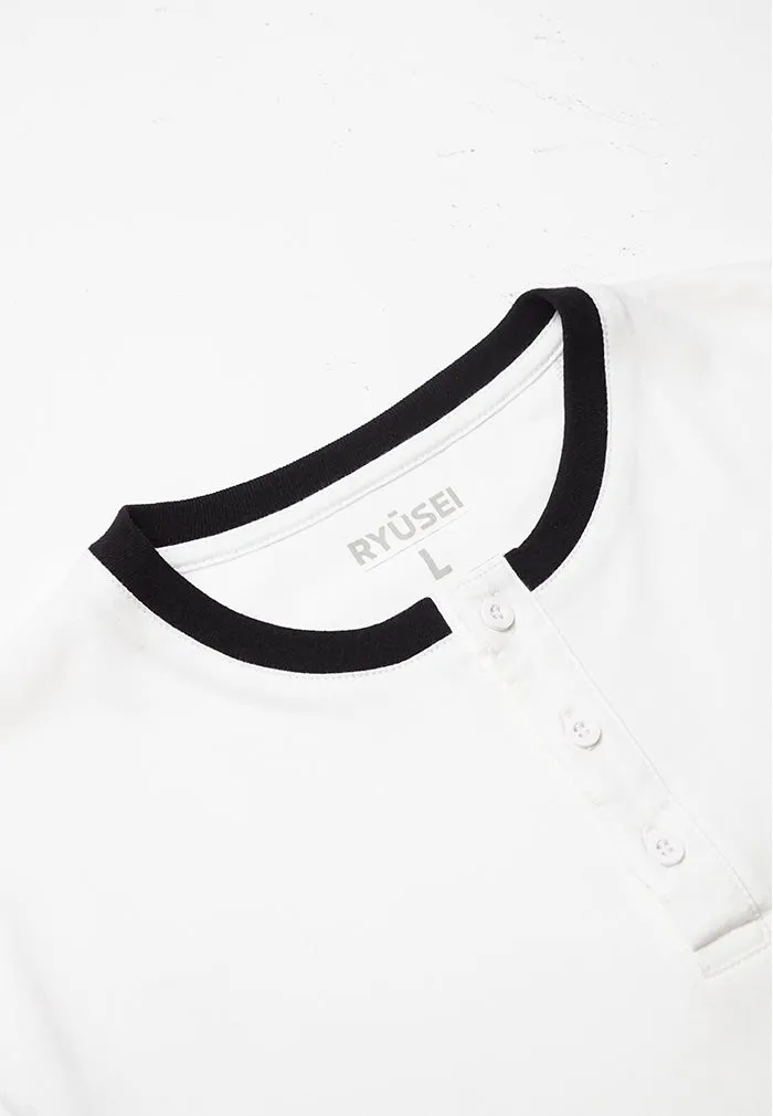 Ryusei Tshirt Arakami Button CMB White