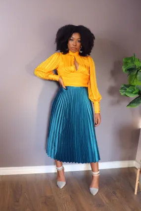 SATIN PLEATED Skirt