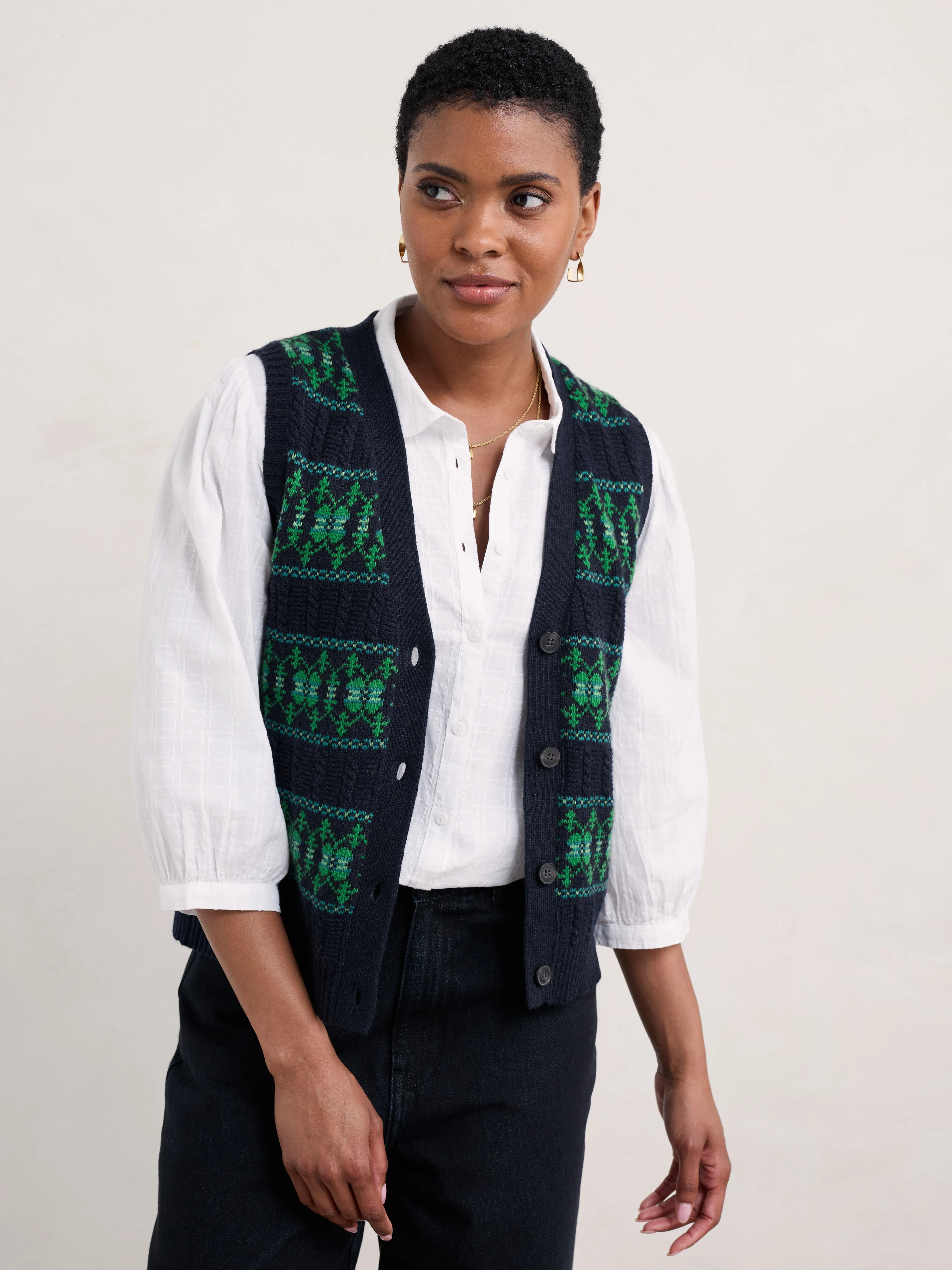 Seasalt Partridge waistcoat Porcelain Martime Hedgerow