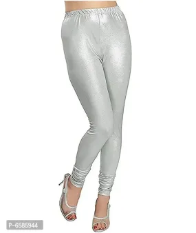 Shimmer Shiny Lycra Churidar Leggings for Women