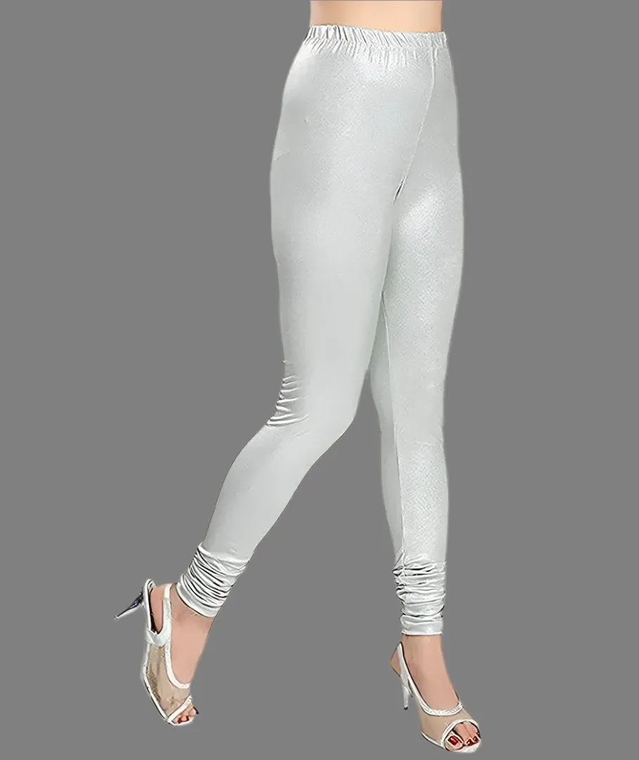 Shimmer Shiny Lycra Churidar Leggings for Women