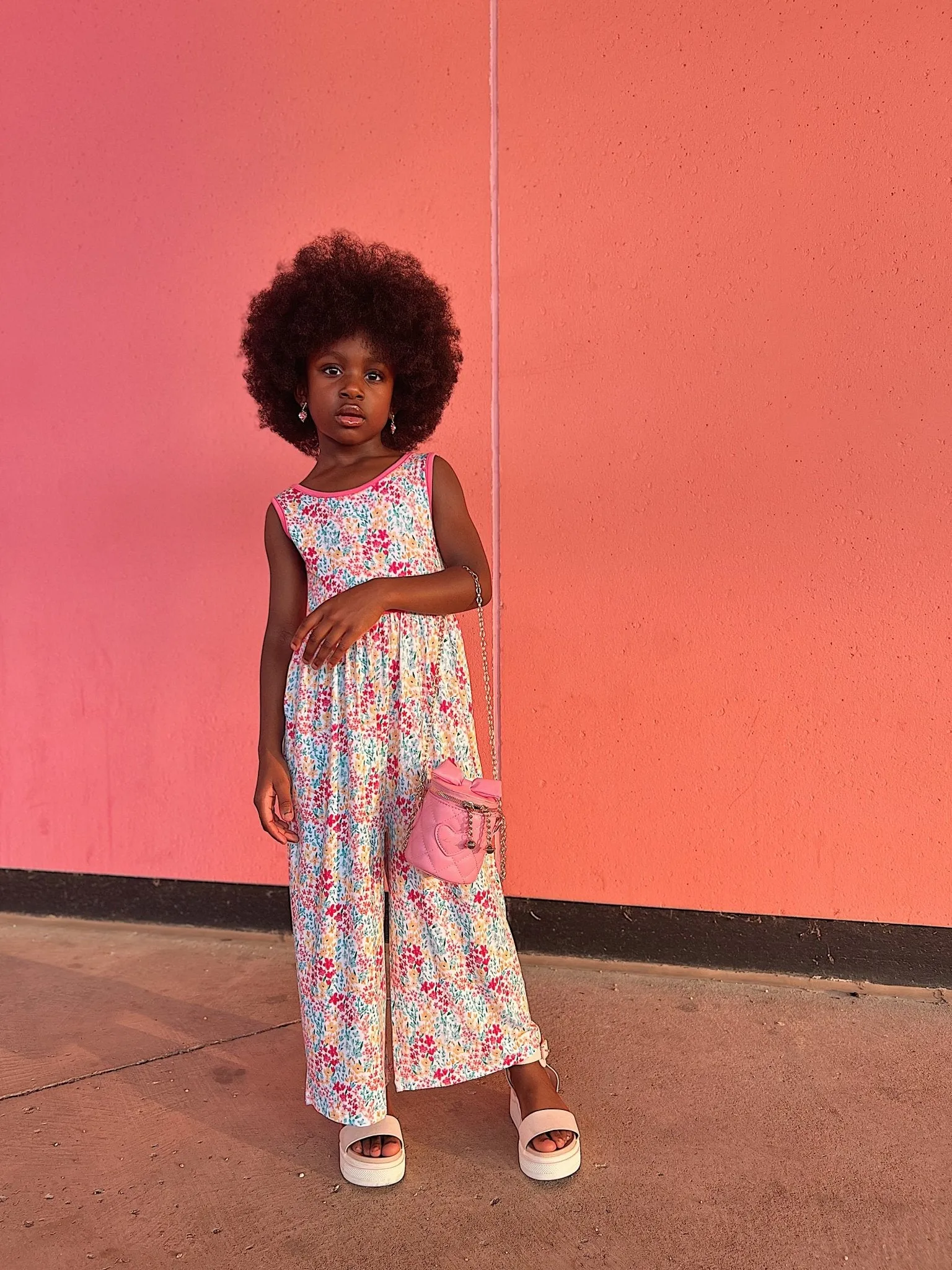 Sleeveless Wide Leg Romper in Verano Floral