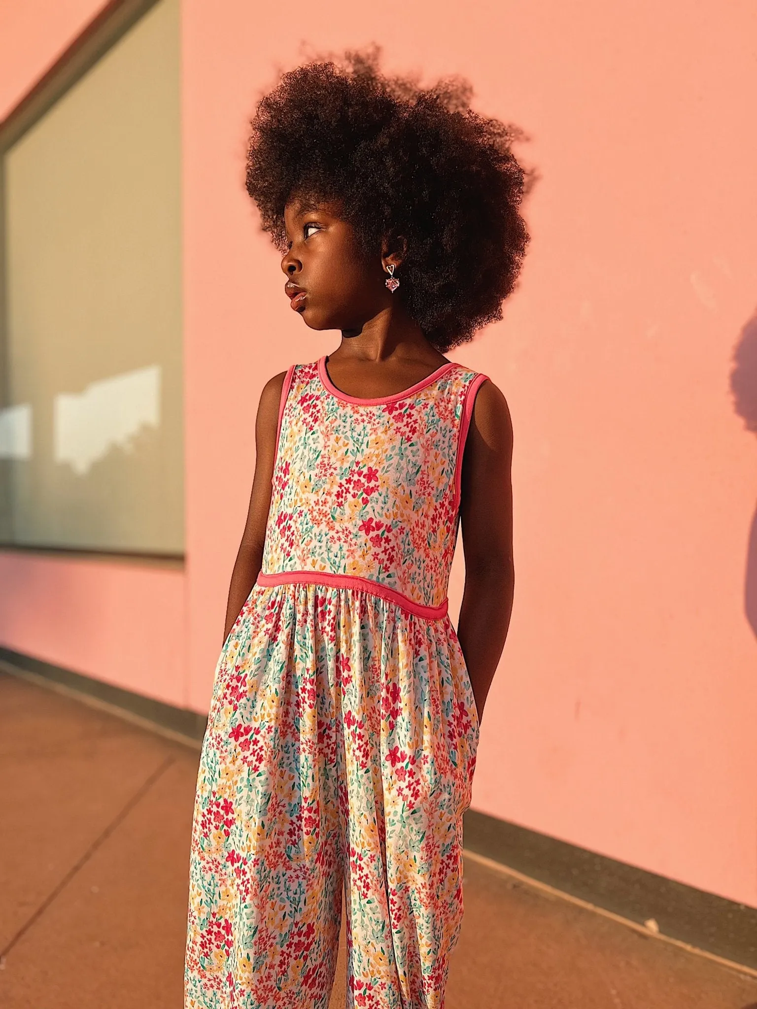 Sleeveless Wide Leg Romper in Verano Floral