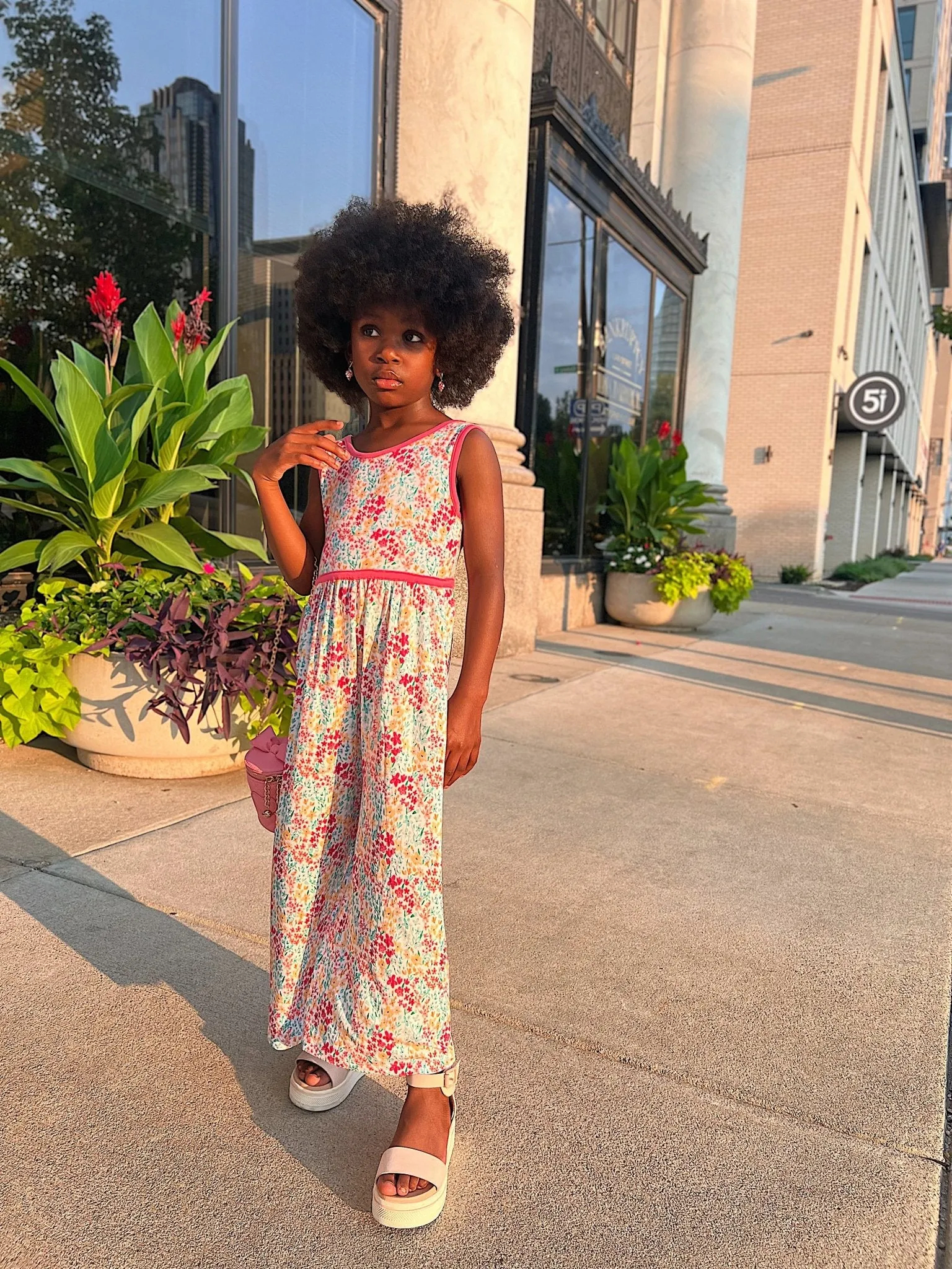 Sleeveless Wide Leg Romper in Verano Floral