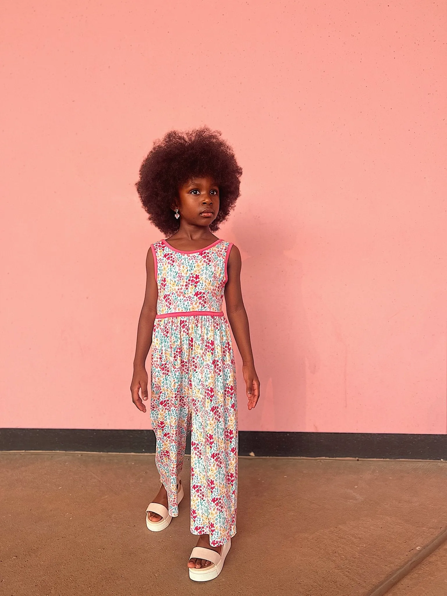 Sleeveless Wide Leg Romper in Verano Floral