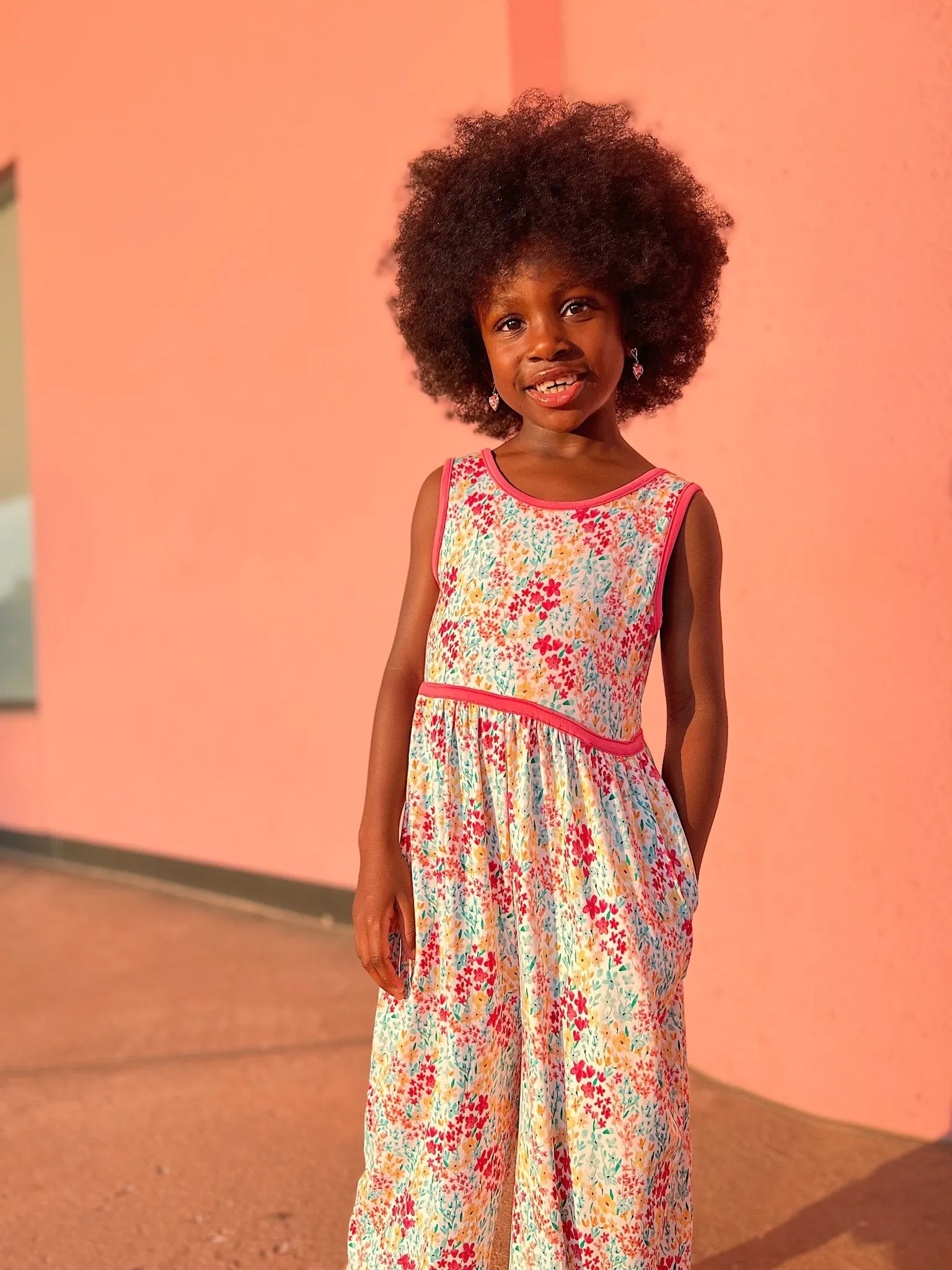Sleeveless Wide Leg Romper in Verano Floral