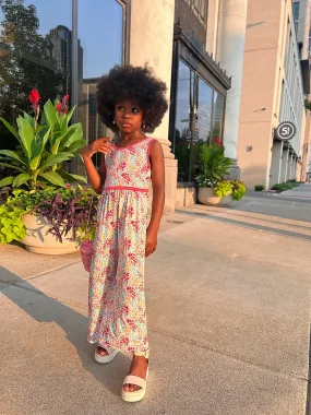 Sleeveless Wide Leg Romper in Verano Floral