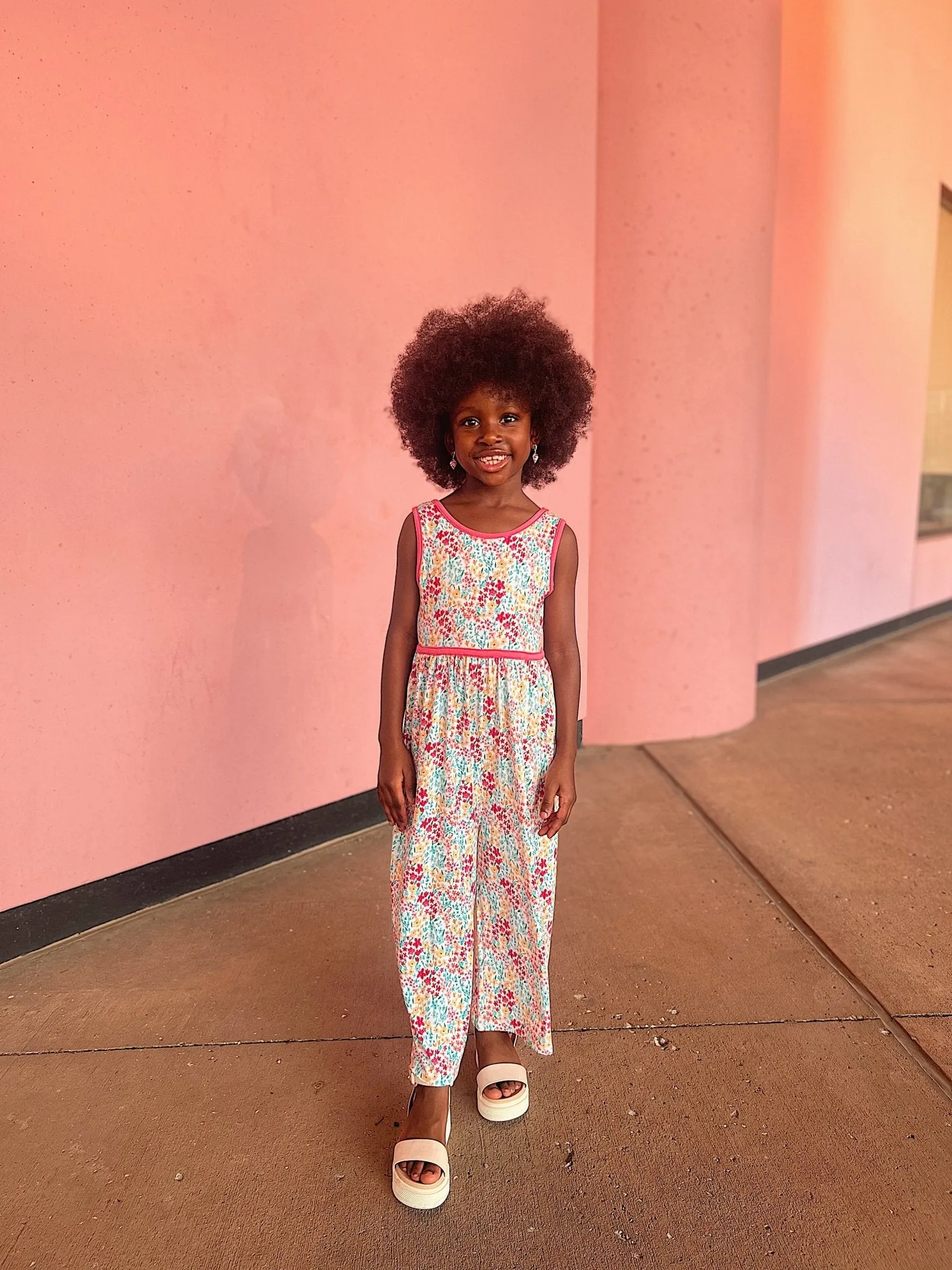 Sleeveless Wide Leg Romper in Verano Floral
