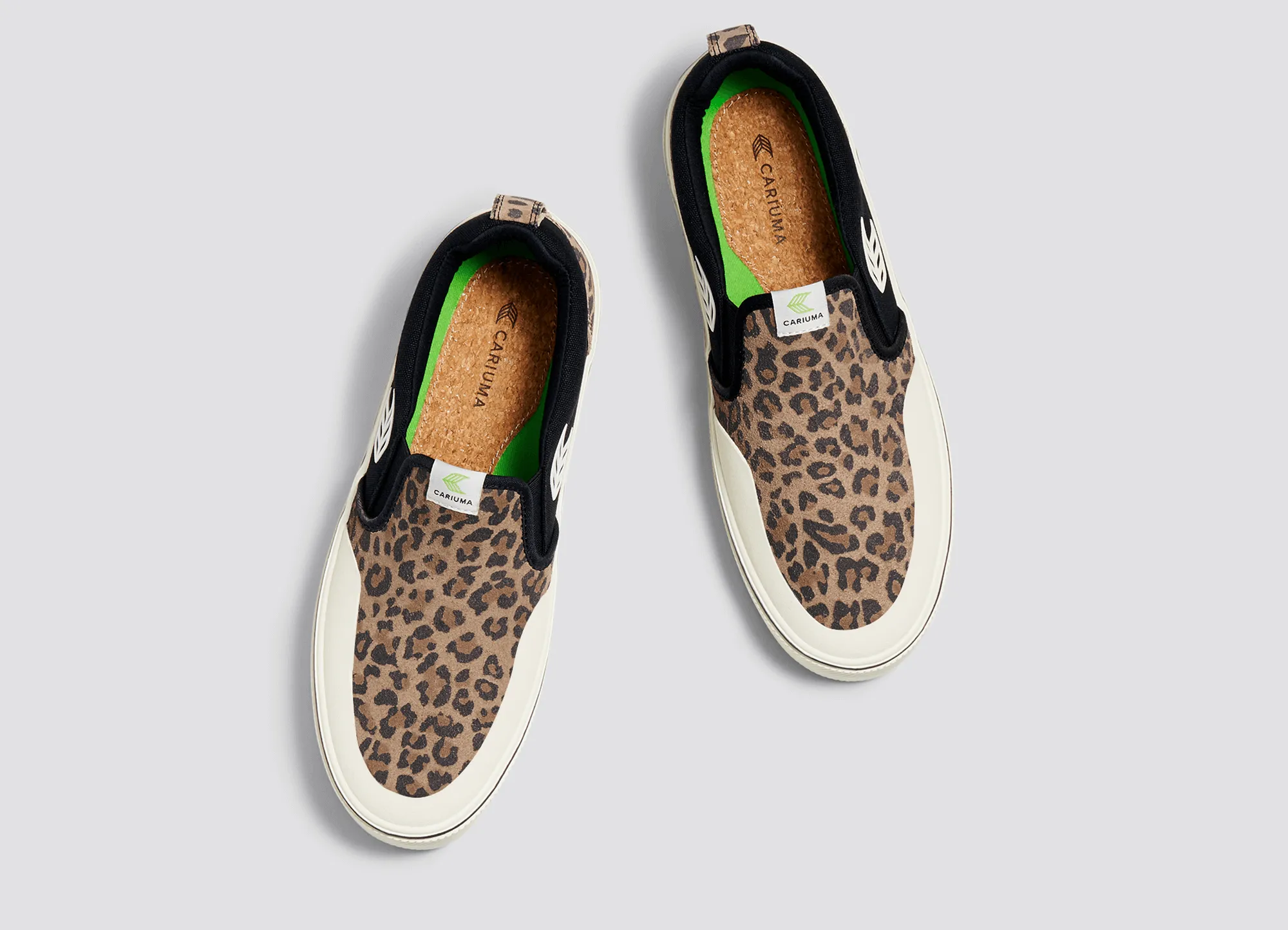 SLIP-ON PRO Leopard Print Suede Black Canvas Ivory Logo Sneaker Men
