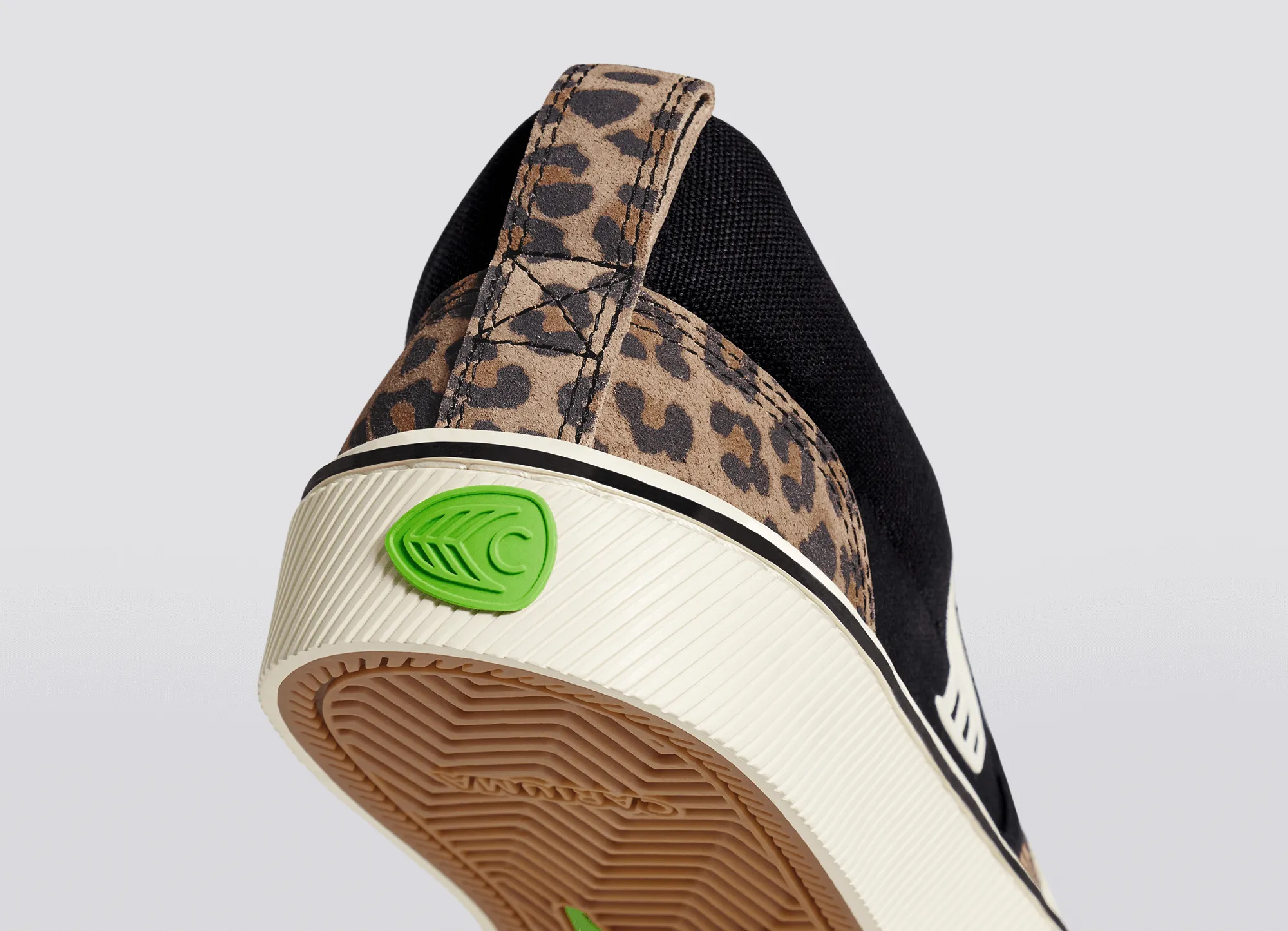 SLIP-ON PRO Leopard Print Suede Black Canvas Ivory Logo Sneaker Men