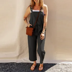 Solid Color Camisole Jumpsuit  - GlamzLife