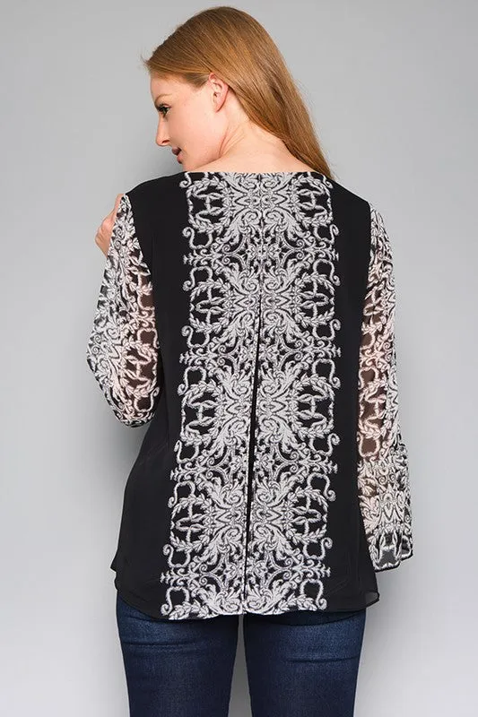 Split Tunic Top-T4001