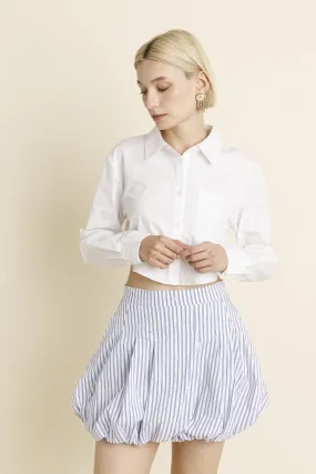 Striped Bubble Hem Skirt