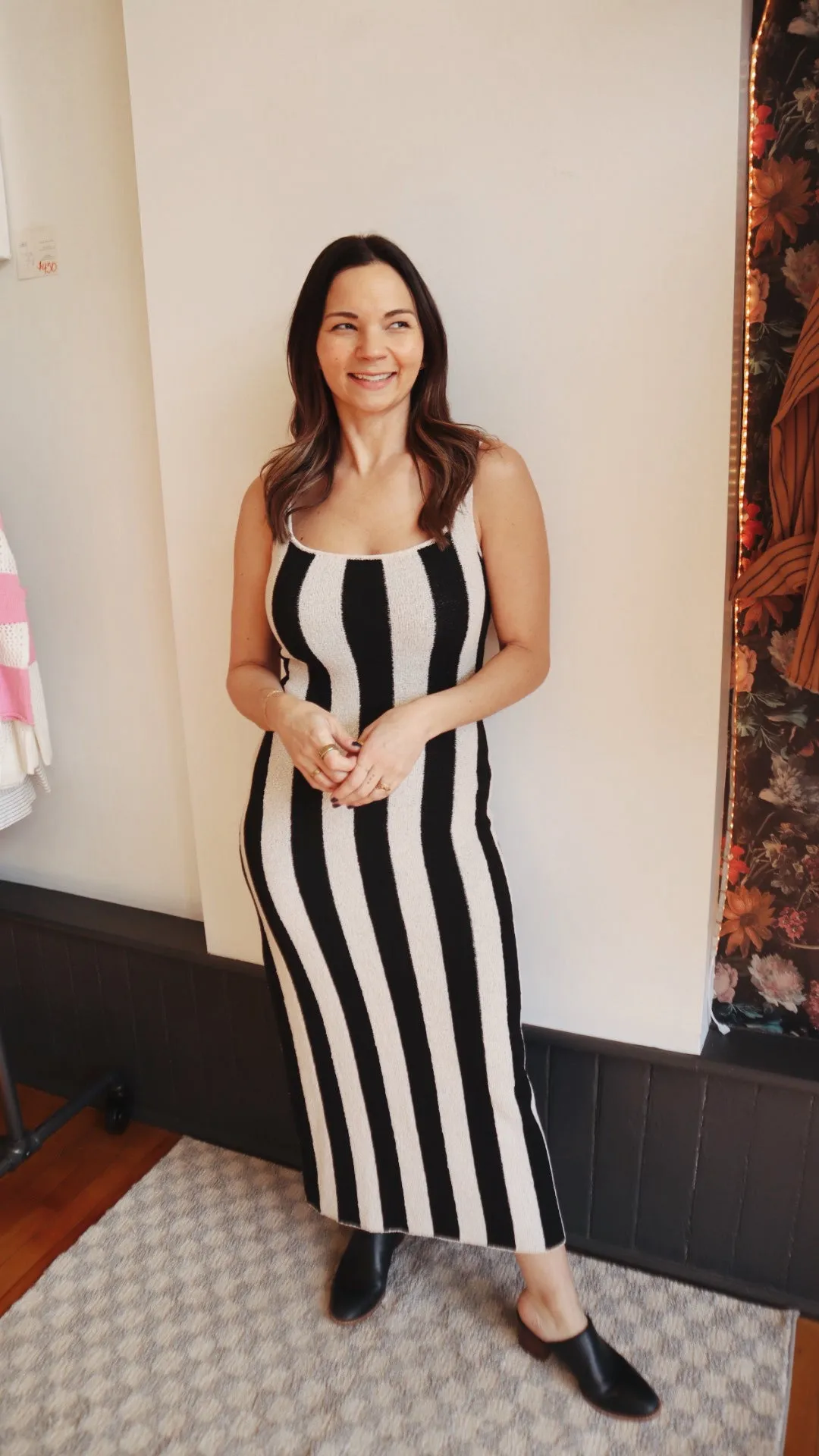 Striped Terry Sweater Dress