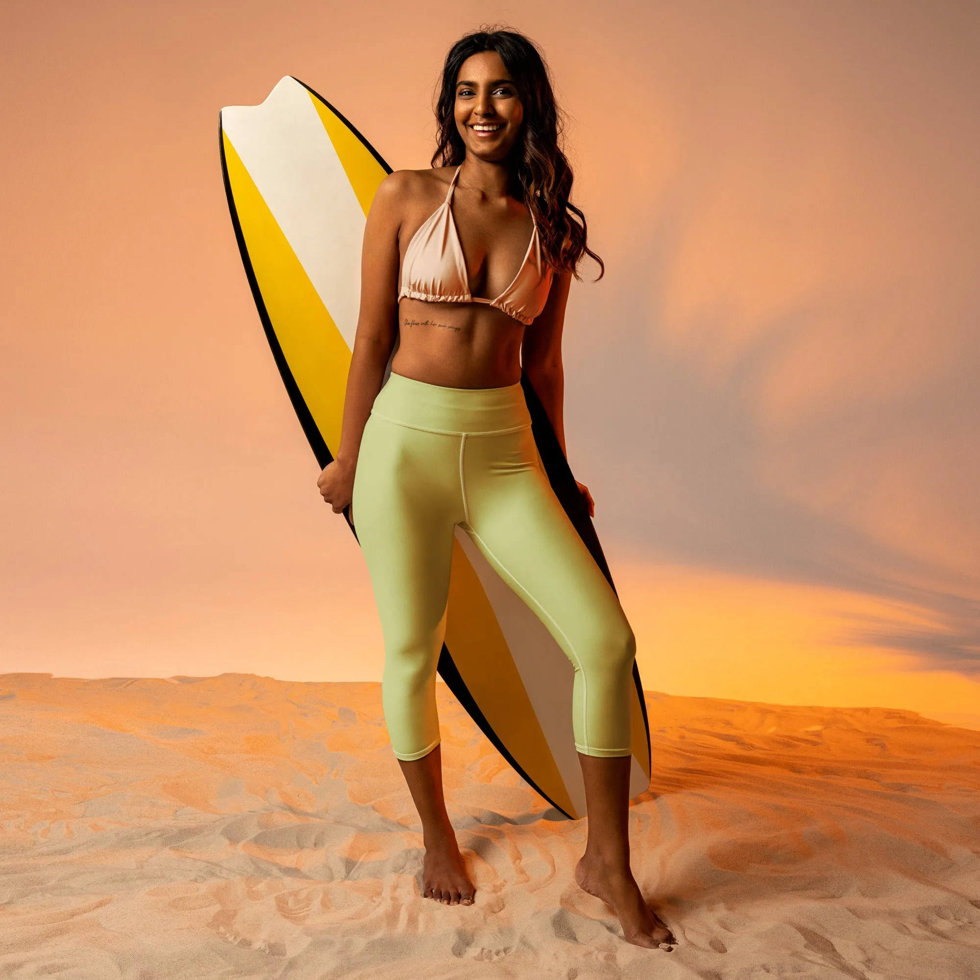 Summertime Lime Yoga Capri Leggings | Capri Fitness Leggings, lioness-love