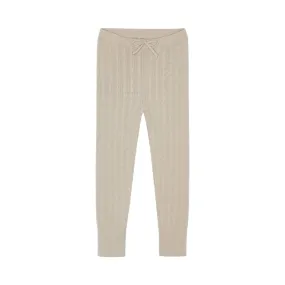 Tan Cable Knit Leggings