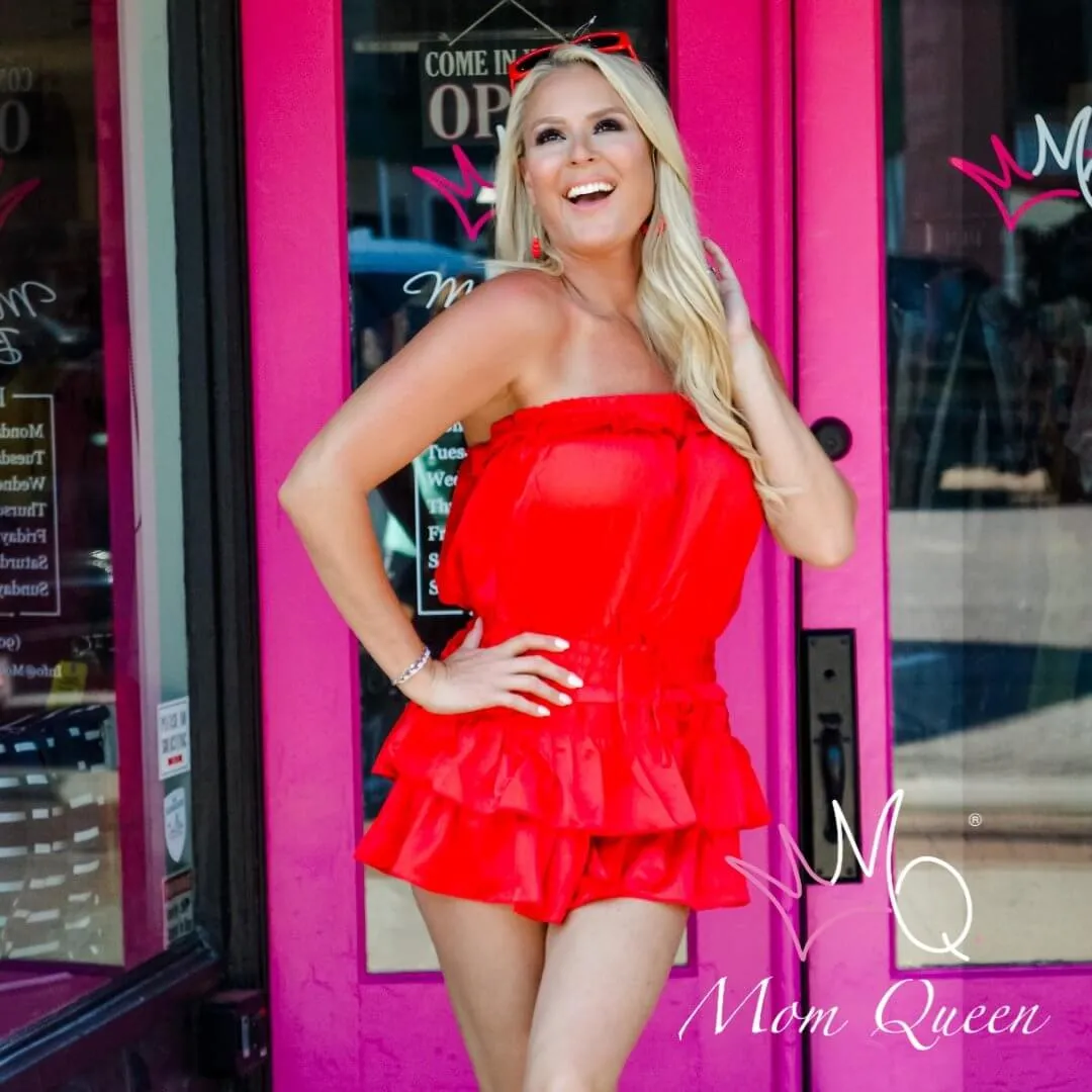 The Bethany Romper: Strapless Ruffled Romper