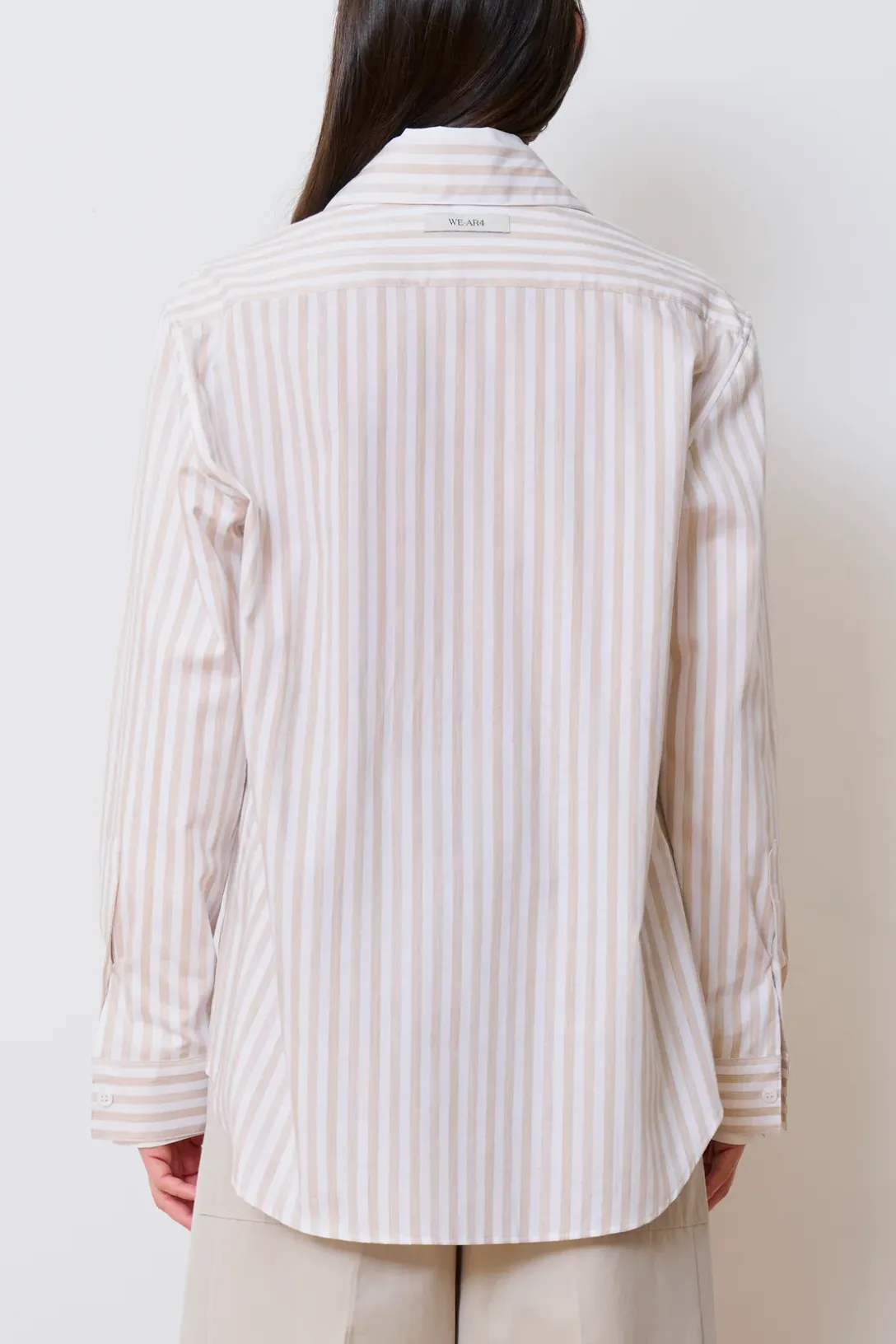 The Double Shirt | Beige Stripe
