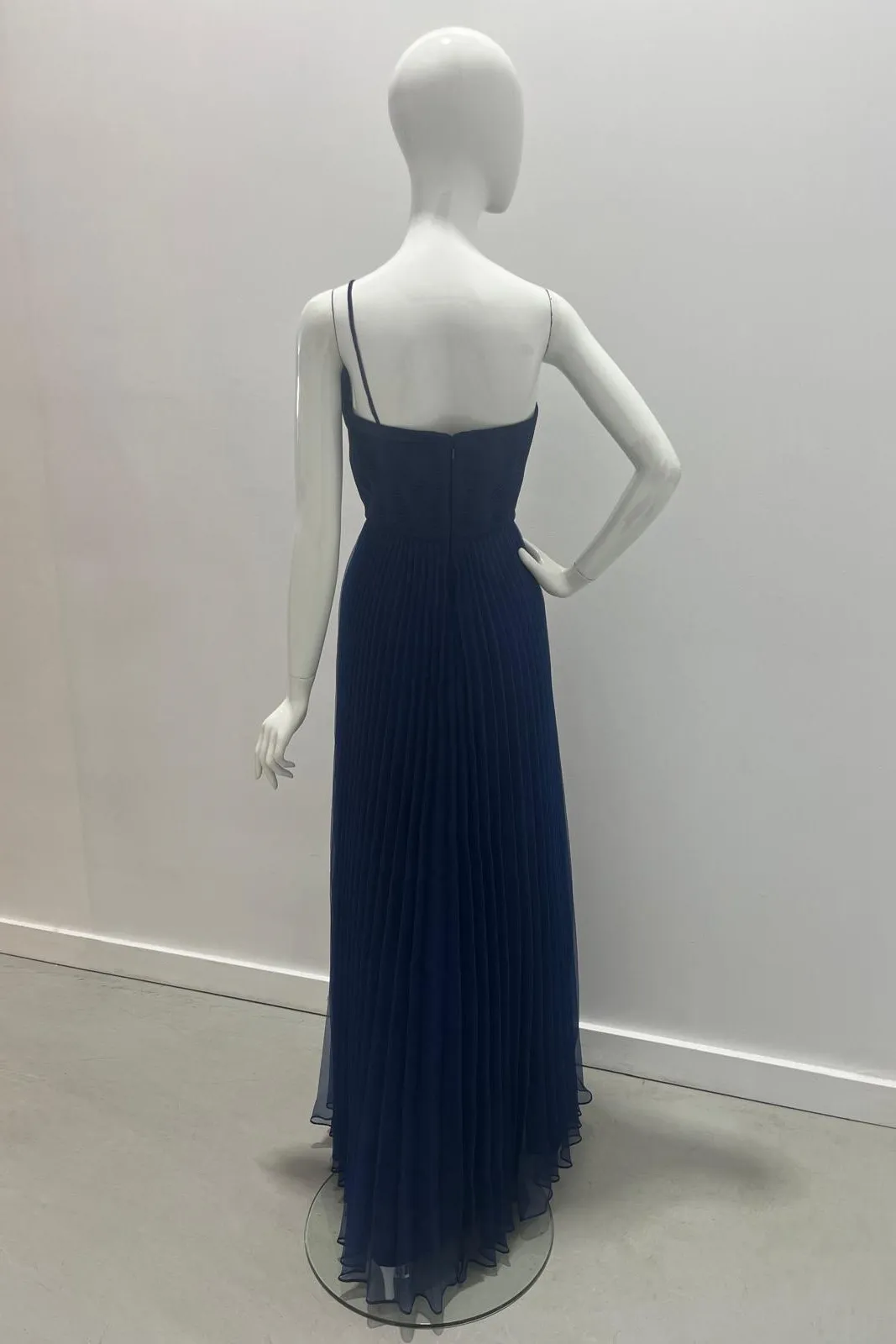 Theia Delphine Pleated Organza Gown