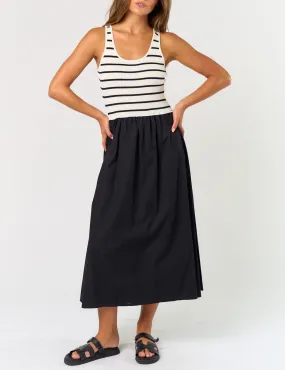 Tuxedo Doll Sleeveless Striped Poplin Dress