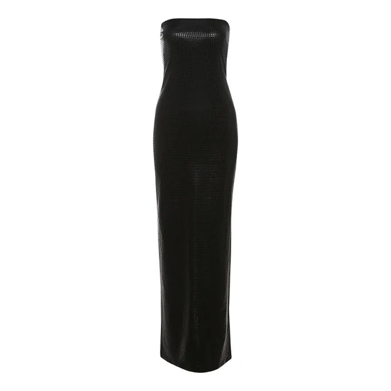 Women Sexy Backless Slim Fit Split Party Dress
