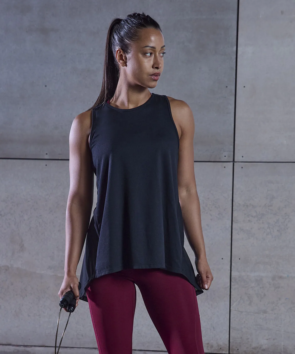 Womens open back vest | Light Grey