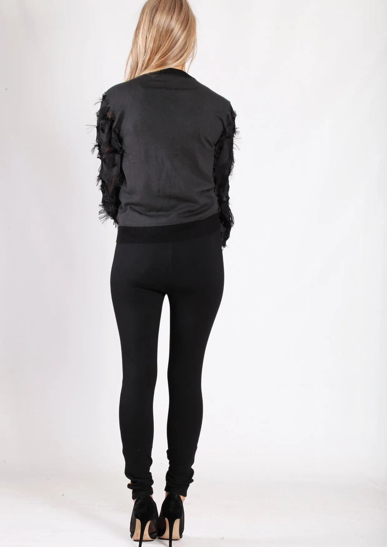 YW1762SS Fringe Sleeve Bomber Jacket (Pack)