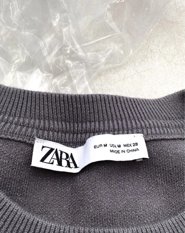 Zara Women's Gray Knitted Crew Neck Sweater Vest - Size Medium