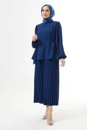 ZRF Women Pleated Skirt Suit - Indigo - Palaió Fáliro